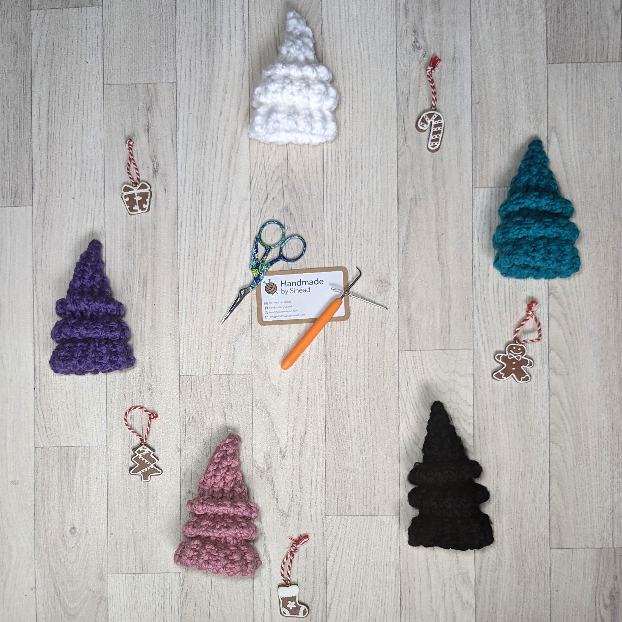 Mini trees Multi Coloured Decorations